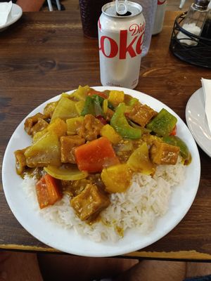 Vegan curry at Double Chin in Boston