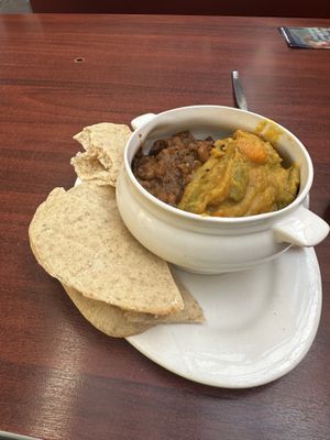 Naan, curry & Dahl   at Revite Café in Motueka
