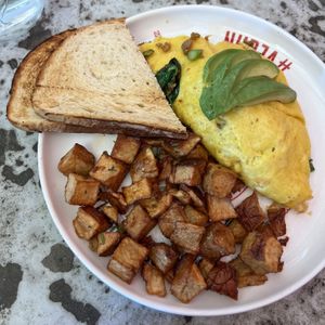 vegan omelette   at Breakfast Republic - Scripps Ranch in San Diego