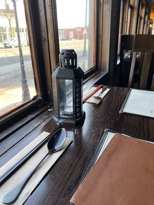 Cute little table by window ❤️  at TORI in St Paul