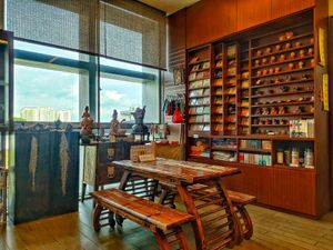 Interior at Water Drop Teahouse 滴水坊 in Northeast Singapore