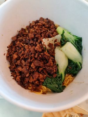 Vegetarian noodles ~ 8/2/22 at Water Drop Teahouse 滴水坊 in Northeast Singapore