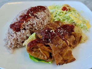 Triple Mushroom Treasure Roll Rice at Water Drop Teahouse 滴水坊 in Northeast Singapore
