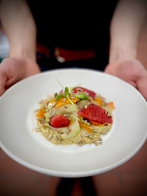 Butternut, Kohlrabi, and Radicchio Salad at Coronet Restaurant in Tucson