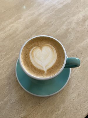 Flat white, with oat milk at Lucyd - 루시드 in Seoul