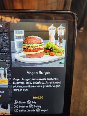 Vegan burger on menu at IST - Tickerdaze in Istanbul