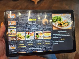 Vegan tartine on menu at IST - Tickerdaze in Istanbul