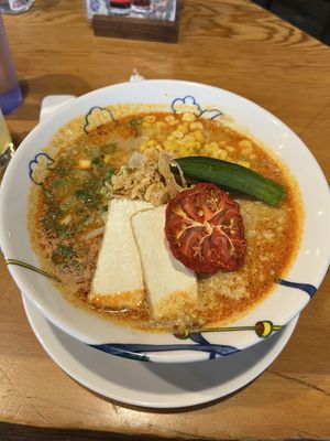 Vegan spicy miso ramen   at Ramen RAIJIN in Toronto