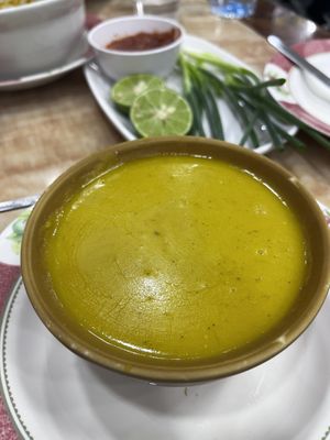 Lentil soup  at Petra Restaurant in Bangkok
