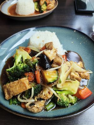 Vegetables with tofu at Wok-In in Fuessen