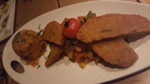 ";chicken"; option, Frys brand snitchzel at Van Loon in Berlin