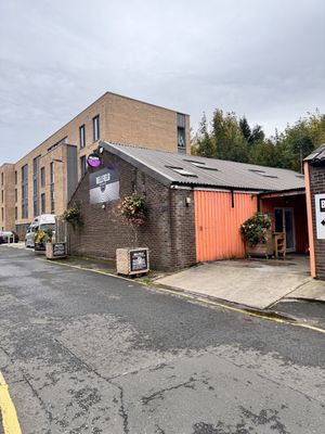 Entrance   at Bellfield Brewery in Edinburgh