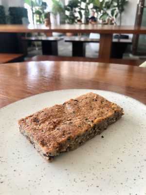 Amaranth goji berry protein bar at New Earth Cafe in Dubai