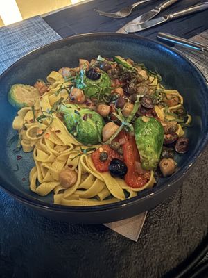 fettuccini (modified to make it vegan)  at Indigo in Providenciales