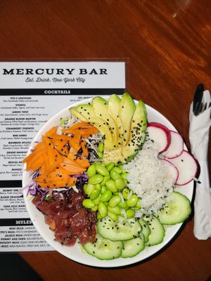 Vegan Tuna Poke Bowl   at Mercury Bar West in New York City