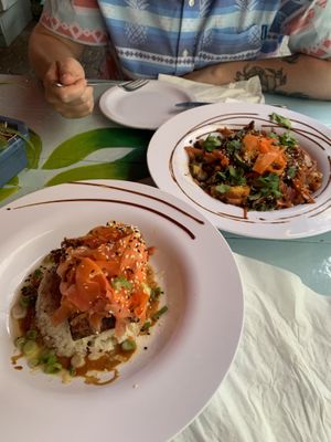 Tofu steak and veggie curry bowl at Kaya Island Eats in Key West