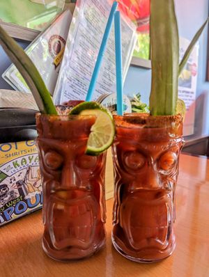 Bloody Tiki Drinks! at Kaya Island Eats in Key West
