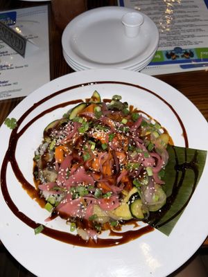 Island Roots (Polynesian stir fry)   at Kaya Island Eats in Key West