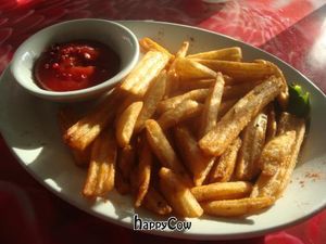 battered fries with truffle ketchup at Kaya Island Eats in Key West
