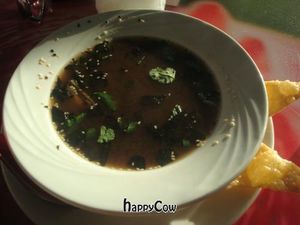 mushroom and miso soup at Kaya Island Eats in Key West