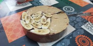 tarta de chocolate con maní, platano #Veganuary at Ananda in Tenerife