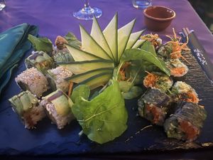 Vegane Sushi Platte  at Garden Bistro in Santa Maria