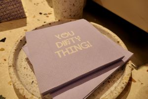 napkins 😅 #Veganuary at Cinnamood in Berlin