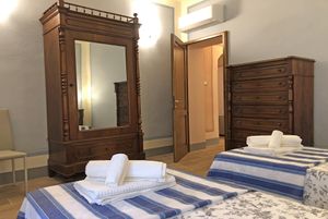 Suite Apartment Castello twin bedroom at Albergo Diffuso Volterra in Volterra