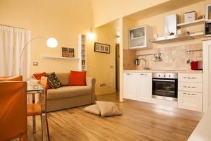 Minzoni Stay two-room apartment kitchen living room at Albergo Diffuso Volterra in Volterra