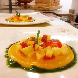 Life Bistrot recipe: fresh vegetable tartare with slightly spicy carrot cream at Albergo Diffuso Volterra in Volterra