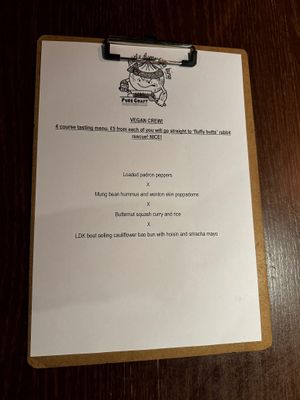 Special menu for a fundraiser for a local rescue   at Little Dumpling King in Stoke-on-trent