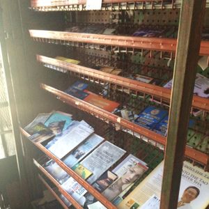 shelf at Tribal Cafe in Los Angeles