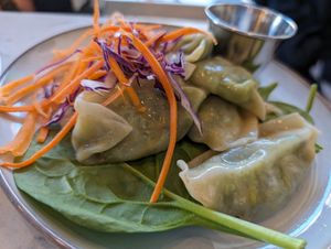 Pot stickers at Araya's Place in Bellevue