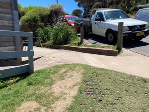 access from side road, ramp to where you order at Bar Beach Kiosk in Merimbula