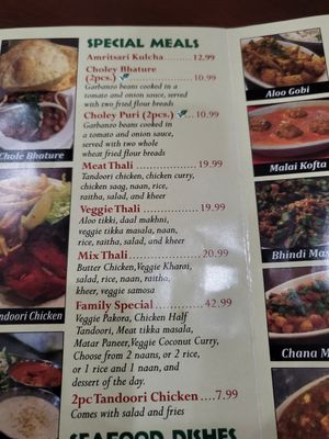 Menu Jan 2023 at Spice King Seattle in Seattle