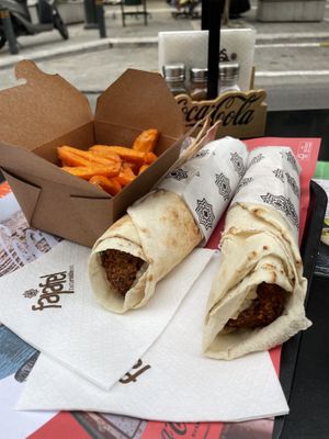 Classic falafel wrap  at Falafel Taste - Agora Modiano in Thessaloniki