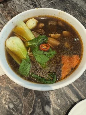 Hong shao herb noodle   at Tian Yian Cafe 天苑 in Kuala Lumpur