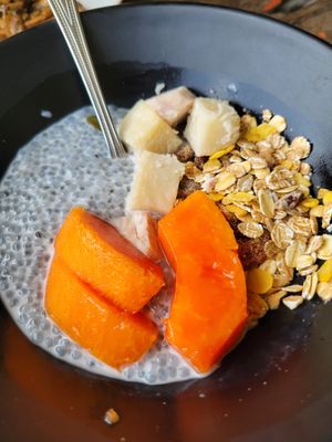 Chia pudding from the buffet at Vikasa Yoga Retreat and Restaurant in Koh Samui