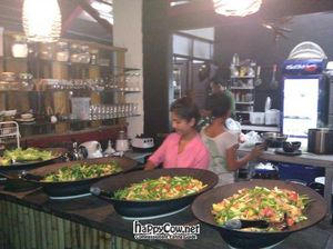 Dinner buffet at Vikasa Yoga Retreat and Restaurant in Koh Samui