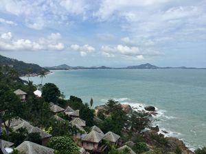 View back to chaweng beach  at Vikasa Yoga Retreat and Restaurant in Koh Samui