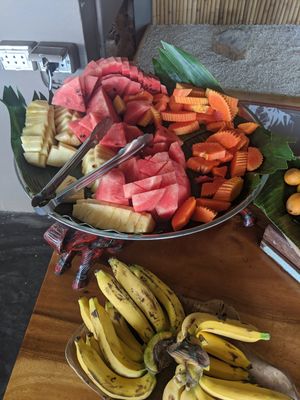 Breakfast fruit at Vikasa Yoga Retreat and Restaurant in Koh Samui