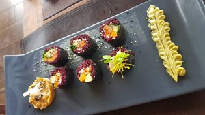 Sushi rolls at Vikasa Yoga Retreat and Restaurant in Koh Samui