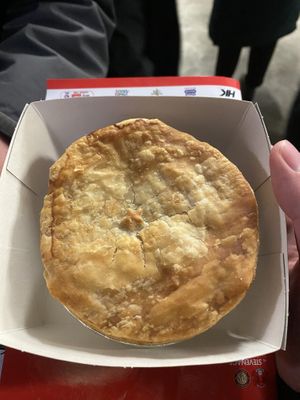 Vegan Tuscan bean pie  at Leyton Orient FC in East London