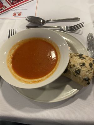 Roasted Tomato And Red Pepper Soup  at Leyton Orient FC in East London