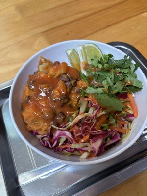 Vegan/gluten free bowl  at Chubby Gonzo's in Siem Reap