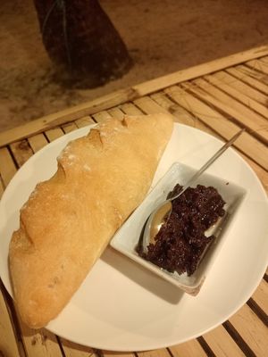 Homemade baguette with cashew chocolate cream at Friends in Koh Phayam