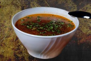 Beans & vegetable soup at Hummus Wrap in Cluj-napoca