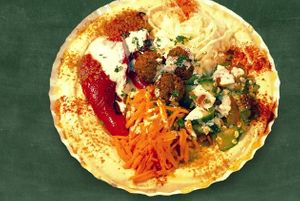 Falafel plate at Hummus Wrap in Cluj-napoca