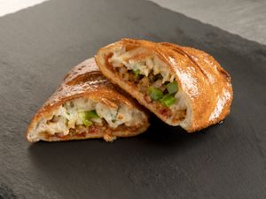 Vegan Sausage Calzone at Sarpino's Pizzeria in Downers Grove