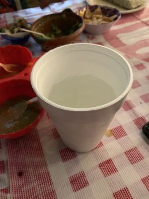 fresca in a giant cup  at Taco Potrero Hidalgo - Taco Loco in Hidalgo